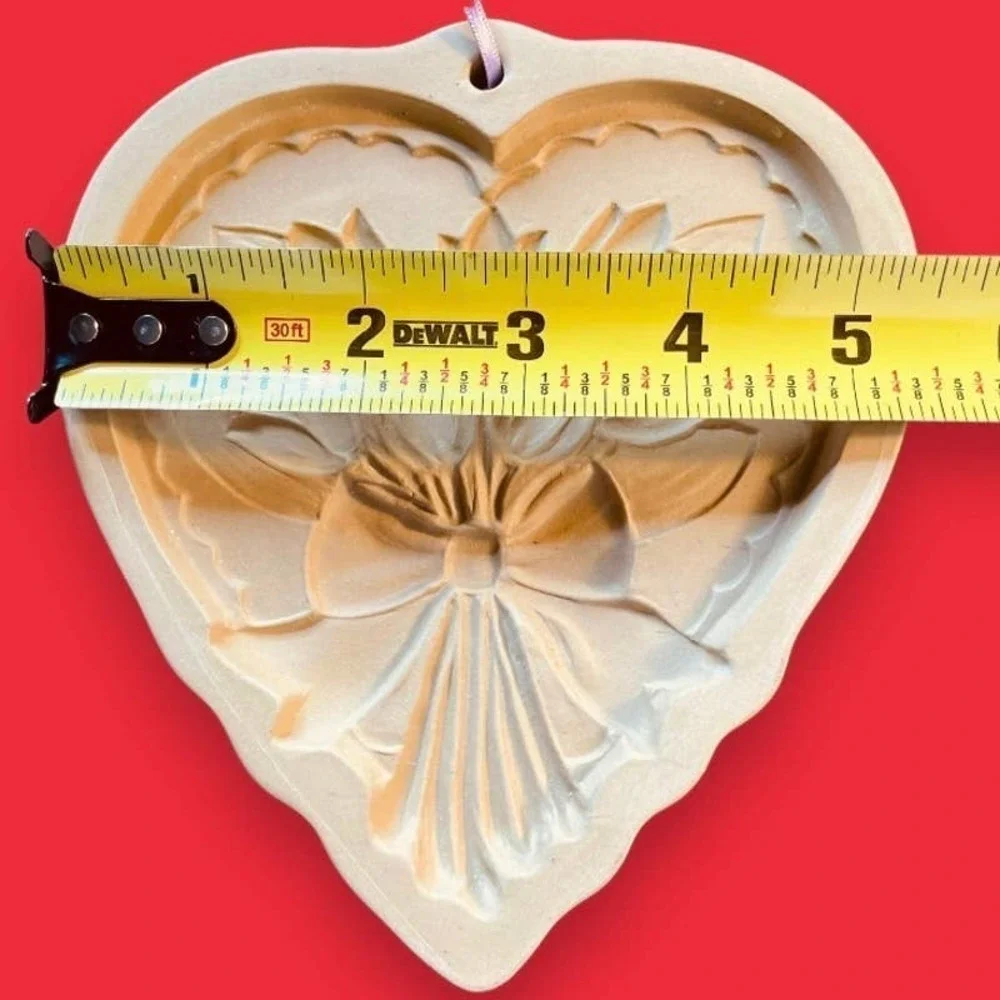 Vintage Brown Bag Cookie Art Heart Tulip 1989 Hill Design Craft Cookie Mold